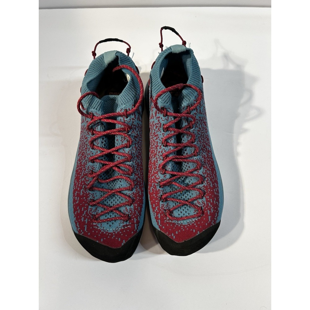 Topo Athletic Trail Running Shoes Womens 7 Blue Red Vibram Sole Lightweight